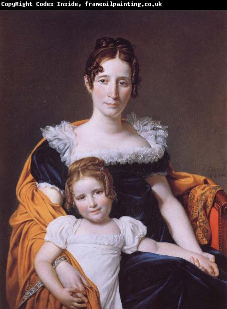 Jacques-Louis David Portrait of the Vicomtesse Vilain XIV and her Daughter